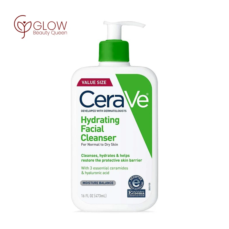 CeraVe Hydrating Facial Cleanser (473ml) – নরমাল টু ড্রাই স্কিনের জন্য ডার্মাটোলজিস্টদের এক নম্বর পছন্দ